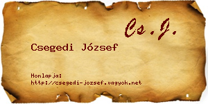 Csegedi József névjegykártya