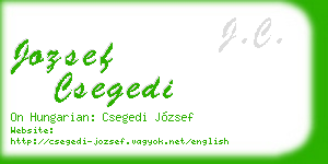 jozsef csegedi business card